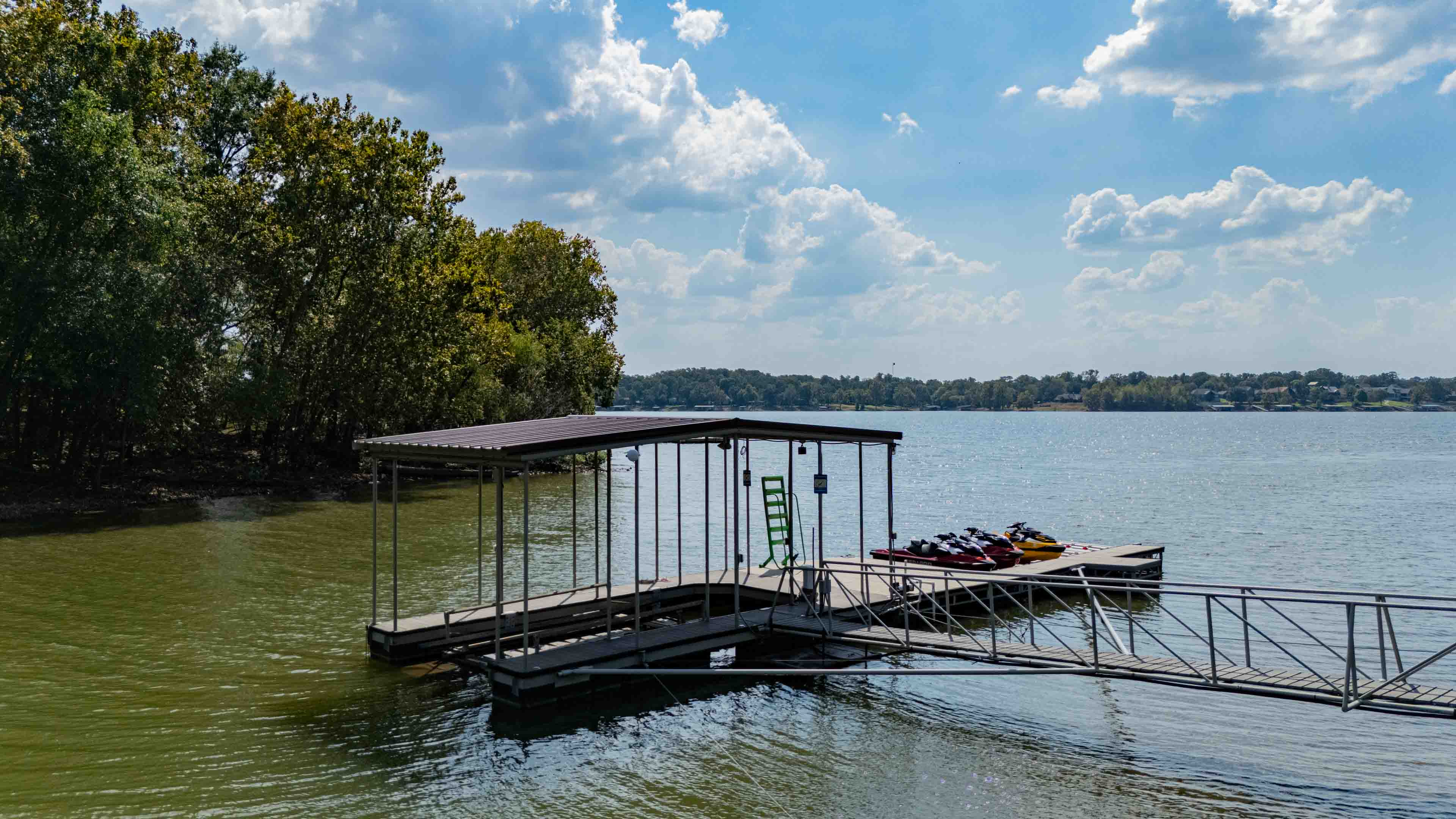 Private dock and water toys