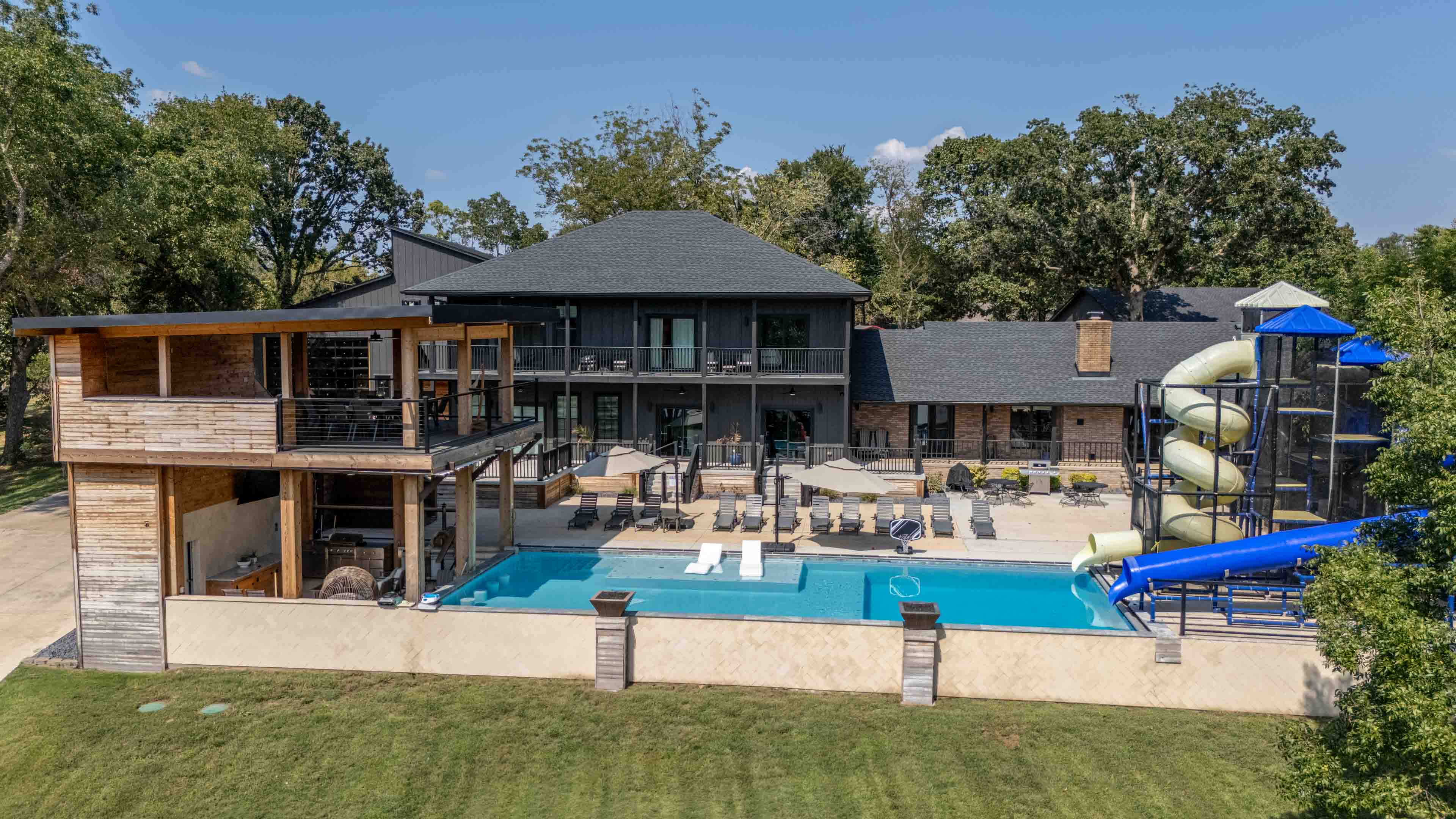 The Grove Estate pool and waterslides